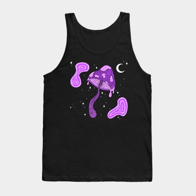 Purple Mushroom Tank Top by Ur Local Hippie